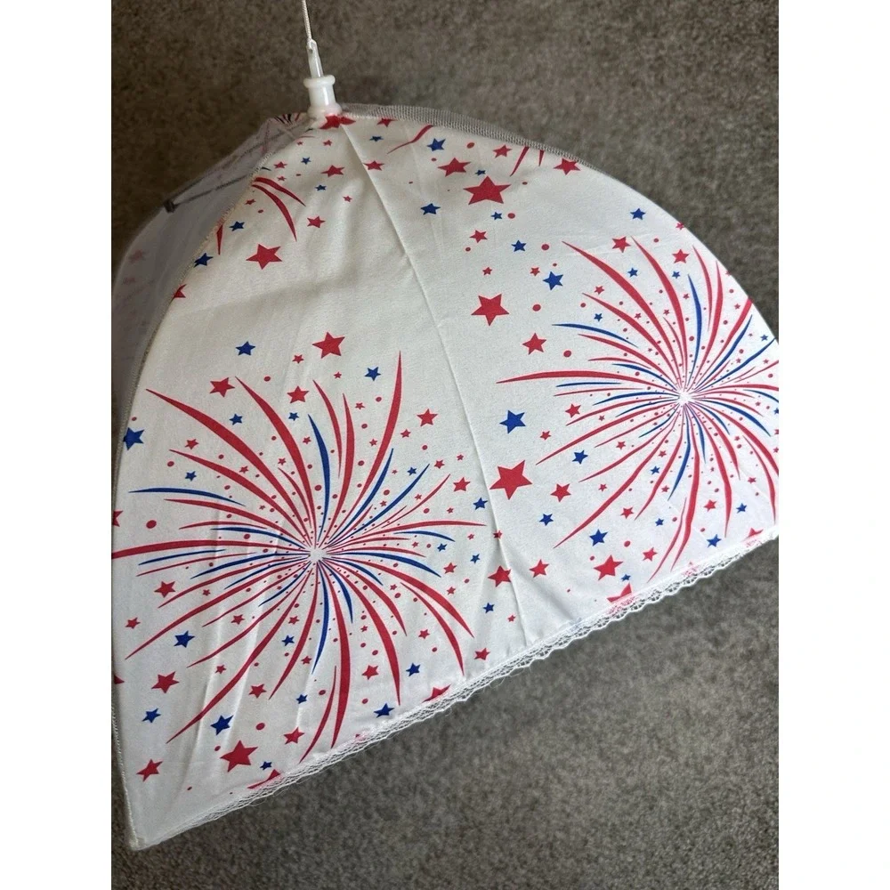 Set of 3 Patriotic Pop Up Mesh Food Covers 16